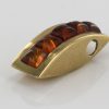 Italian Made Elegant Modern German Baltic Amber Pendant in 9ct Gold -GP0116 RRP£275!!!