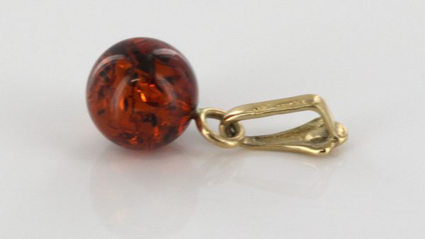 Italian Handmade German Baltic Amber Pendant in 9ct Gold -GP0117S RRP£95!!!