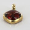 Italian Made Modern Elegant German Baltic Amber Pendant in 9ct Gold -GP0118 RRP£145!!!