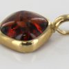 Italian Made Modern Elegant German Baltic Amber Pendant in 9ct Gold -GP0118 RRP£145!!!