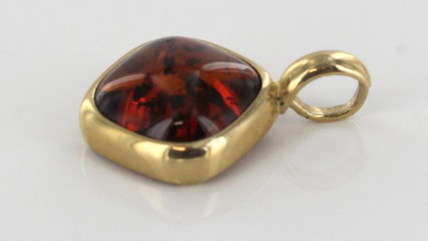 Italian Made Modern Elegant German Baltic Amber Pendant in 9ct Gold -GP0118 RRP£145!!!