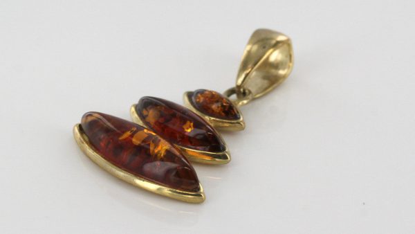 Italian Made Modern Elegant Baltic Amber Pendant in 9ct Gold -GP0126 RRP£145!!!
