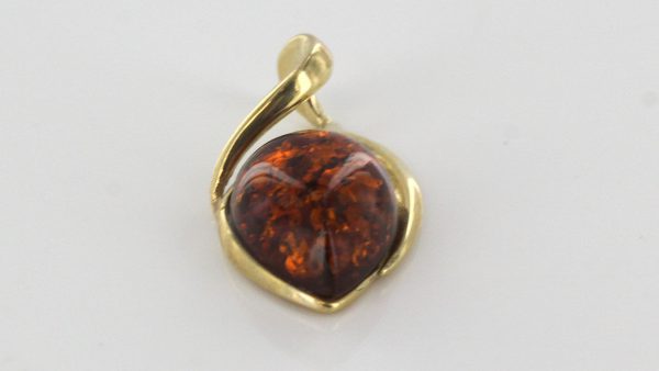 Italian Made Modern Elegant Baltic Amber Pendant in 9ct solid Gold -GP0127 RRP£145!!!