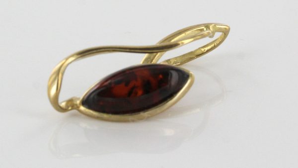 Italian Handmade Elegant Modern German Amber Pendant in 9ct solid Gold -GP0140 RRP£145!!!