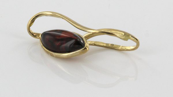 Italian Handmade Elegant Modern German Amber Pendant in 9ct solid Gold -GP0140 RRP£145!!!