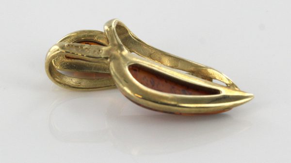 Italian Handmade Elegant Stylish German Baltic Amber Pendant in 9ct solid Gold -GP0142 RRP£195!!!