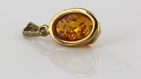 Italian Handmade Elegant Modern German Baltic Amber Pendant in 9ct Gold -GP0146 RRP£195!!!