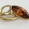 Italian Handmade Modern Elegant German Baltic Amber Pendant in 9ct Gold -GP0149 RRP£125!!!