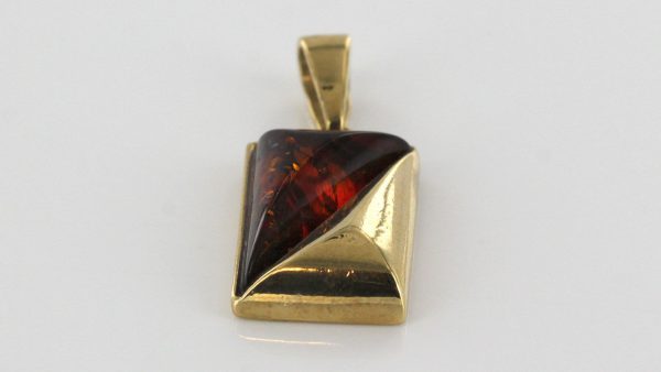 Italian Handmade Elegant Modern German Baltic Amber Pendant in 9ct solid Gold -GP0161 RRP£195!!!