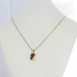 Italian Handmade Elegant Modern German Baltic Amber Pendant in 9ct solid Gold -GP0161 RRP£195!!!