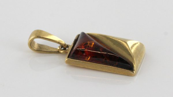 Italian Handmade Elegant Modern German Baltic Amber Pendant in 9ct solid Gold -GP0161 RRP£195!!!