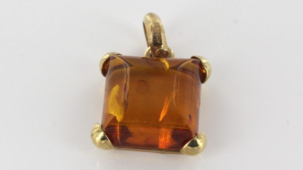 Italian Made Modern Elegant Baltic Amber Pendant in 9ct Gold -GP0162 RRP245!!!