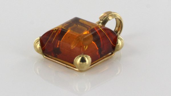 Italian Made Modern Elegant Baltic Amber Pendant in 9ct Gold -GP0162 RRP245!!!