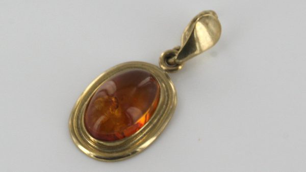 Italian Handmade Elegant Classic German Baltic Amber Pendant in 9ct solid Gold -GP0175 RRP£175!!!