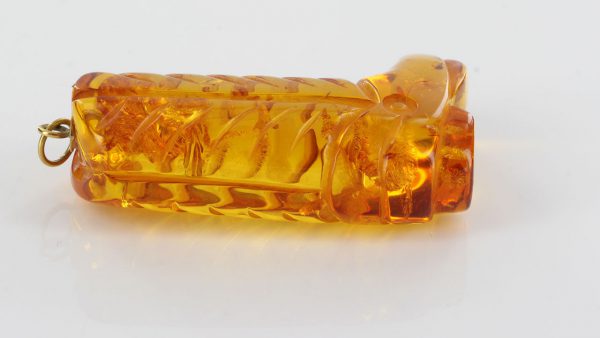 Italian Made Magic Boot German Baltic Amber Pendant with 14ct Italian Gold Loop- GP0281 RRP£400!!!