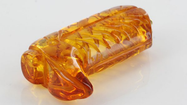 Italian Made Magic Boot German Baltic Amber Pendant with 14ct Italian Gold Loop- GP0281 RRP£400!!!