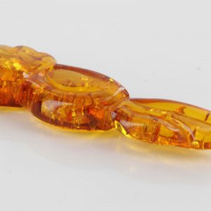 Parrot Hand Carved German Baltic Amber Pendant with 14ct Italian Gold- GP0285 RRP£200!!!