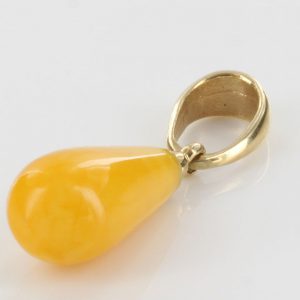 Antique Butterscotch German Baltic Amber Pendant In 14ct solid Italian Gold GP0292Y RRP£200!!!