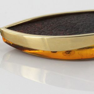 Italian Handmade German Unique Green Baltic Amber Pendant in 14ct solid Gold - GP0350 RRP£595!!!