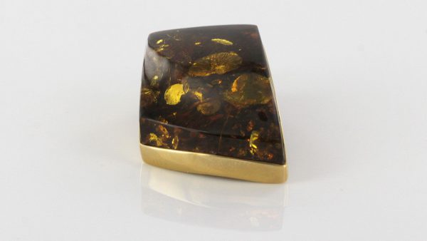 Italian Hand Made Unique German Baltic Amber Pendant in 14ct Gold - GP0355 RRP£595!!!