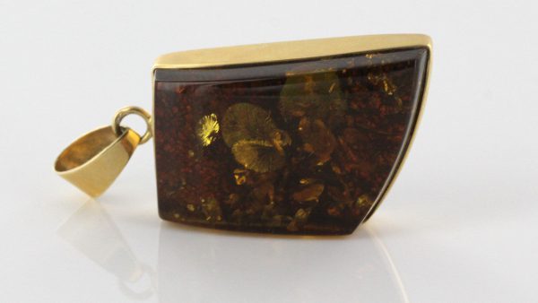 Italian Hand Made Unique German Baltic Amber Pendant in 14ct Gold - GP0355 RRP£595!!!
