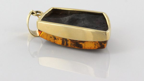 Italian Hand Made Unique German Baltic Amber Pendant in 14ct Gold - GP0355 RRP£595!!!