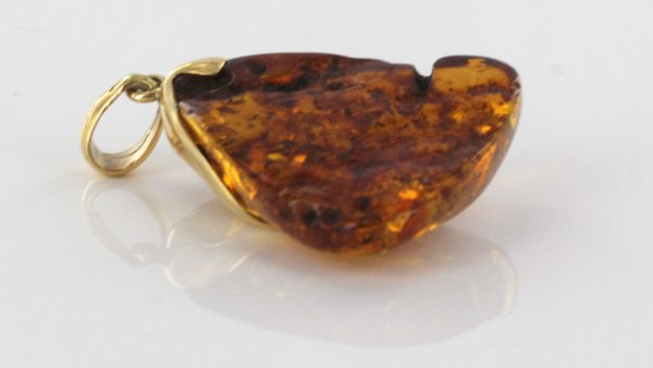 Italain Hand Made German Baltic Amber Pendant in 14ct Italian Gold - GP0357 RRP£790!!!