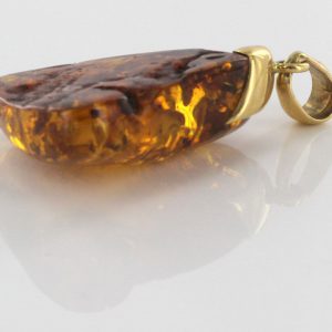 Italain Hand Made German Baltic Amber Pendant in 14ct Italian Gold - GP0357 RRP£790!!!