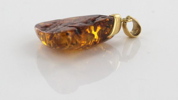 Italain Hand Made German Baltic Amber Pendant in 14ct Italian Gold - GP0357 RRP£790!!!