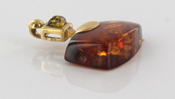 Italian Handmade Unique German Baltic Amber Pendant in 14ct solid Gold - GP0361 RRP£425!!!