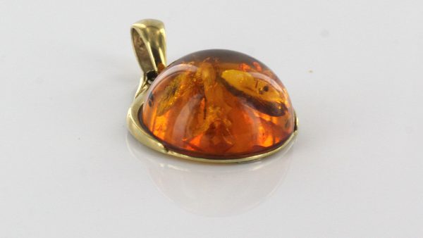 Italian Hand Made Elegant Baltic German Amber Pendant in 14ct solid Gold - GP0372 RRP£600!!!