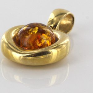 Italian Hand Made German Baltic Amber Elegant Pendant in 14ct Gold -GP0375 RR£625!!!