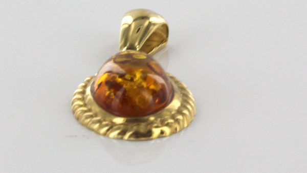 Italian Hand Made German Baltic Amber Pendant in 14ct solid Gold - GP0376 RRP£395!!!
