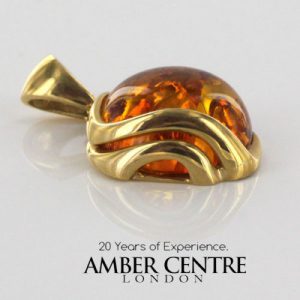 Italian Hand Made Unique German Baltic Amber Pendant in 14ct solid Gold - GP0378 RRP£525!!!