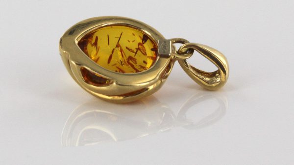 Italian Hand Made Unique German Baltic Amber Pendant in 14ct solid Gold - GP0378 RRP£525!!!