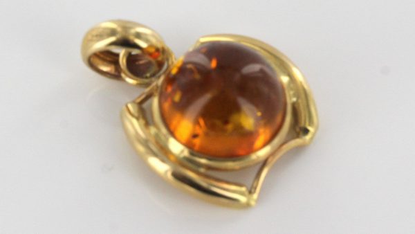 Italian Handmade Elegant German Baltic Amber Pendant in 14ct solid Gold - GP0381 RRP£395!!!