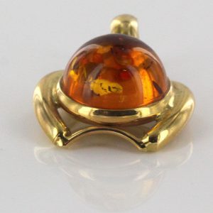 Italian Handmade Elegant German Baltic Amber Pendant in 14ct solid Gold - GP0381 RRP£395!!!