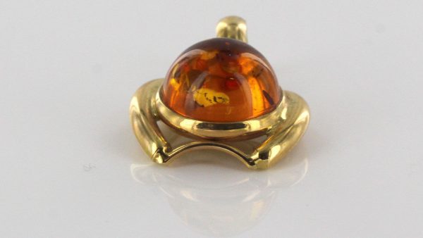 Italian Handmade Elegant German Baltic Amber Pendant in 14ct solid Gold - GP0381 RRP£395!!!