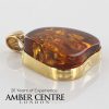 Italian Hand Made German Baltic Amber Unique Pendant in 14ct Gold -GP0424 RRP£900!!!