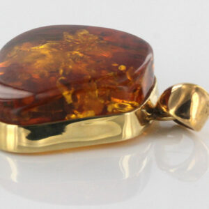 Italian Hand Made German Baltic Amber Unique Pendant in 14ct Gold -GP0424 RRP£900!!!
