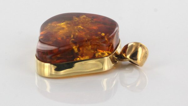 Italian Hand Made German Baltic Amber Unique Pendant in 14ct Gold -GP0424 RRP£900!!!