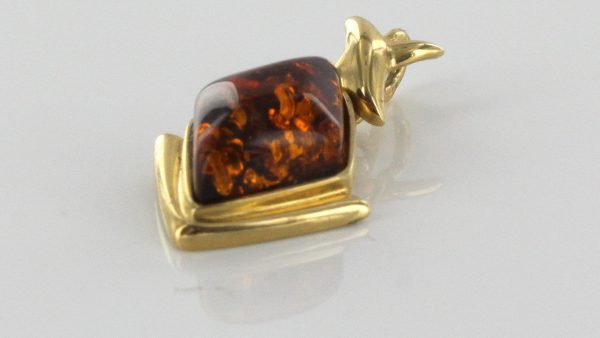 Italian Handmade Elegant German Baltic Amber Pendant in 14ct solid Gold - GP0861 RRP£275!!!