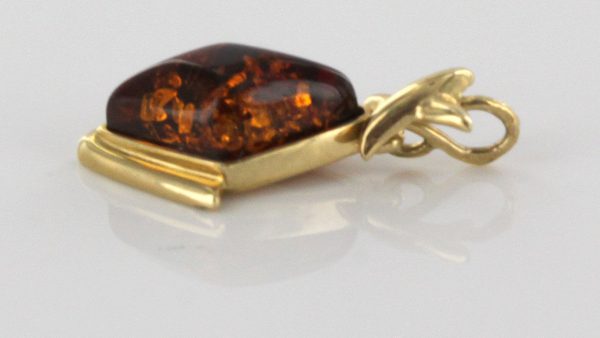 Italian Handmade Elegant German Baltic Amber Pendant in 14ct solid Gold - GP0861 RRP£275!!!