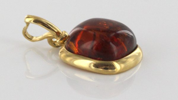 Italian Handmade Elegant German Baltic Amber Pendant in 14ct solid Gold -GP0865 RRP£395!!!