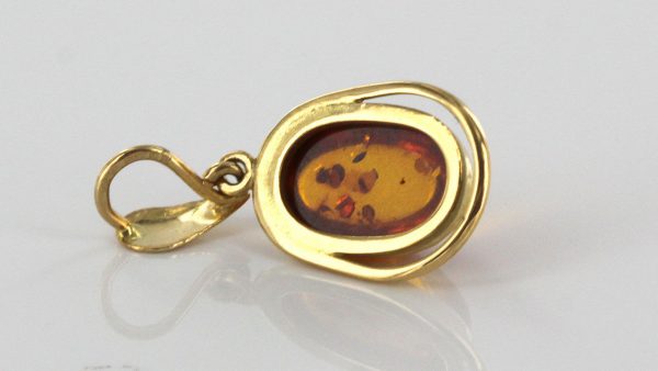 Italian Handmade Unique German Baltic Amber Classic Pendant in 14ct solid Gold GP0874 RRP£275!!!