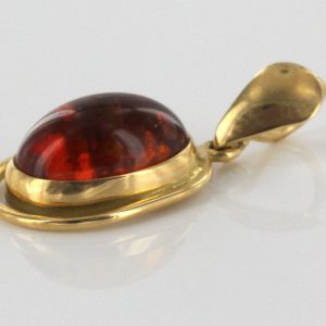 Italian Handmade Unique German Baltic Amber Classic Pendant in 14ct solid Gold GP0874 RRP£275!!!