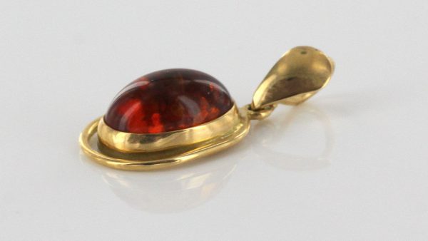 Italian Handmade Unique German Baltic Amber Classic Pendant in 14ct solid Gold GP0874 RRP£275!!!