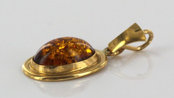 Italian Handmade Elegant German Baltic Amber Classic Pendant in 14ct solid Gold GP0880 RRP£275!!!