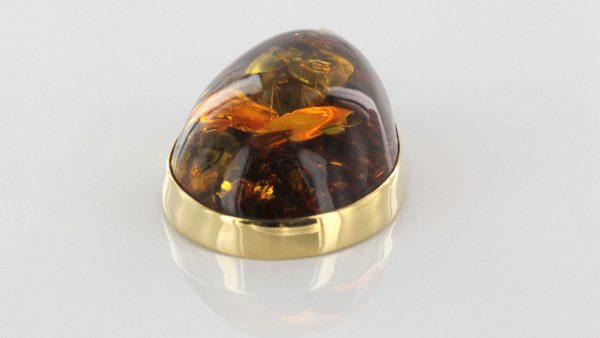 Italian Hand Made Unique Green Honey German Baltic Amber Pendant in 14ct solid Gold GP0882 RRP£795!!!