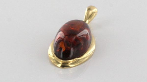 Italian Handmade Elegant German Baltic Amber Classic Pendant in 14ct solid Gold GP0886 RRP£395!!!